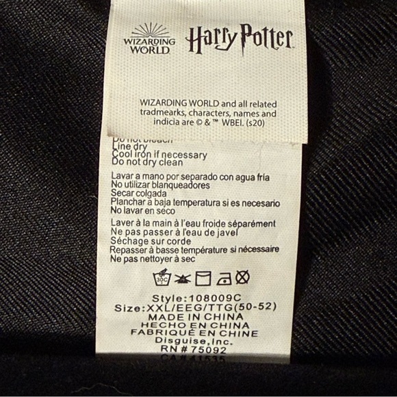 HARRY POTTER Wizarding World Gryffindor XXL ADULT Halloween Robe Cloak - Picture 6 of 10